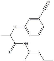 2-(3-cyanophenoxy)-N-(pentan-2-yl)propanamide Struktur