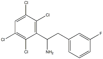 2-(3-fluorophenyl)-1-(2,3,5,6-tetrachlorophenyl)ethan-1-amine Struktur