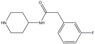 2-(3-fluorophenyl)-N-(piperidin-4-yl)acetamide Struktur