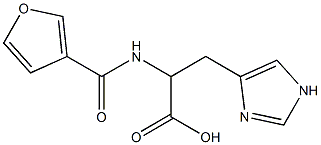 2-(3-furoylamino)-3-(1H-imidazol-4-yl)propanoic acid Struktur