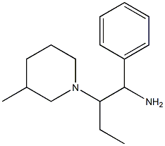 2-(3-methylpiperidin-1-yl)-1-phenylbutan-1-amine Struktur