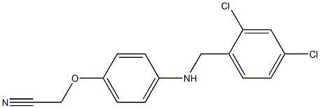 2-(4-{[(2,4-dichlorophenyl)methyl]amino}phenoxy)acetonitrile Struktur