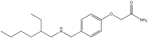 2-(4-{[(2-ethylhexyl)amino]methyl}phenoxy)acetamide Struktur