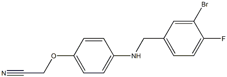 2-(4-{[(3-bromo-4-fluorophenyl)methyl]amino}phenoxy)acetonitrile Struktur