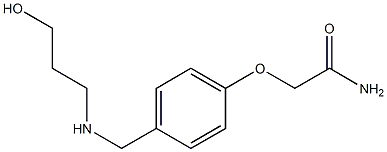 2-(4-{[(3-hydroxypropyl)amino]methyl}phenoxy)acetamide Struktur