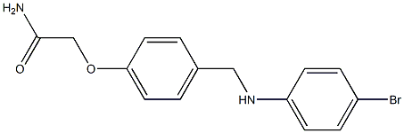 2-(4-{[(4-bromophenyl)amino]methyl}phenoxy)acetamide Struktur