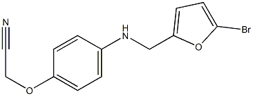 2-(4-{[(5-bromofuran-2-yl)methyl]amino}phenoxy)acetonitrile Struktur