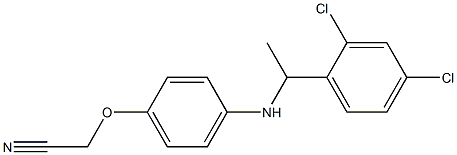 2-(4-{[1-(2,4-dichlorophenyl)ethyl]amino}phenoxy)acetonitrile Struktur