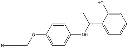 2-(4-{[1-(2-hydroxyphenyl)ethyl]amino}phenoxy)acetonitrile Struktur