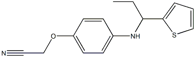 2-(4-{[1-(thiophen-2-yl)propyl]amino}phenoxy)acetonitrile Struktur