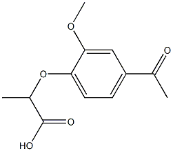 2-(4-acetyl-2-methoxyphenoxy)propanoic acid Struktur