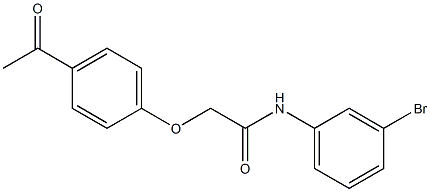 2-(4-acetylphenoxy)-N-(3-bromophenyl)acetamide Struktur