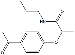 2-(4-acetylphenoxy)-N-propylpropanamide Struktur