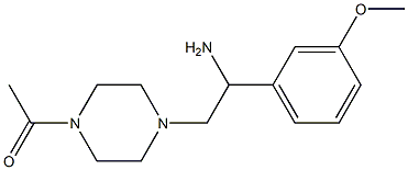 2-(4-acetylpiperazin-1-yl)-1-(3-methoxyphenyl)ethanamine Struktur