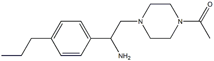 2-(4-acetylpiperazin-1-yl)-1-(4-propylphenyl)ethanamine Struktur