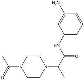 2-(4-acetylpiperazin-1-yl)-N-(3-aminophenyl)propanamide Struktur