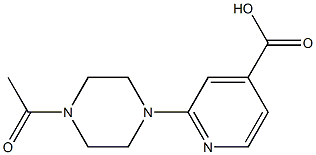 2-(4-acetylpiperazin-1-yl)pyridine-4-carboxylic acid Struktur