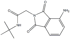 2-(4-amino-1,3-dioxo-2,3-dihydro-1H-isoindol-2-yl)-N-tert-butylacetamide Struktur