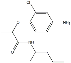 2-(4-amino-2-chlorophenoxy)-N-(pentan-2-yl)propanamide Struktur