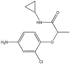 2-(4-amino-2-chlorophenoxy)-N-cyclopropylpropanamide Struktur