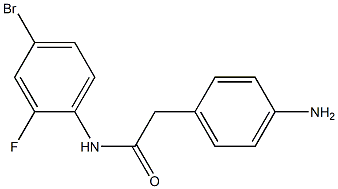 2-(4-aminophenyl)-N-(4-bromo-2-fluorophenyl)acetamide Struktur