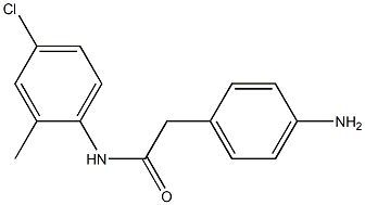 2-(4-aminophenyl)-N-(4-chloro-2-methylphenyl)acetamide Struktur