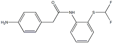 2-(4-aminophenyl)-N-{2-[(difluoromethyl)sulfanyl]phenyl}acetamide Struktur