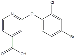 2-(4-bromo-2-chlorophenoxy)pyridine-4-carboxylic acid Struktur