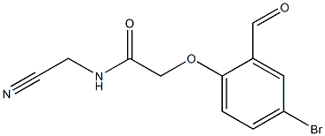 2-(4-bromo-2-formylphenoxy)-N-(cyanomethyl)acetamide Struktur