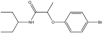 2-(4-bromophenoxy)-N-(pentan-3-yl)propanamide Struktur