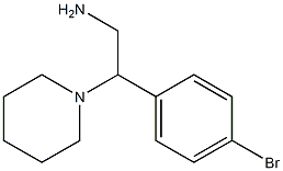 2-(4-bromophenyl)-2-piperidin-1-ylethanamine Struktur