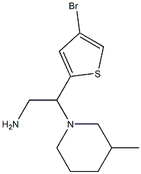 2-(4-bromothiophen-2-yl)-2-(3-methylpiperidin-1-yl)ethan-1-amine Struktur