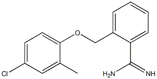 2-(4-chloro-2-methylphenoxymethyl)benzene-1-carboximidamide Struktur