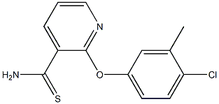 2-(4-chloro-3-methylphenoxy)pyridine-3-carbothioamide Struktur