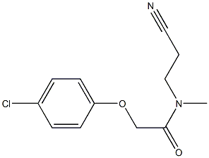 2-(4-chlorophenoxy)-N-(2-cyanoethyl)-N-methylacetamide Struktur