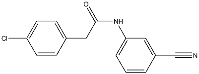 2-(4-chlorophenyl)-N-(3-cyanophenyl)acetamide Struktur