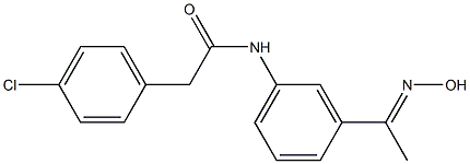 2-(4-chlorophenyl)-N-{3-[1-(hydroxyimino)ethyl]phenyl}acetamide Struktur