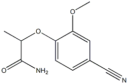 2-(4-cyano-2-methoxyphenoxy)propanamide Struktur