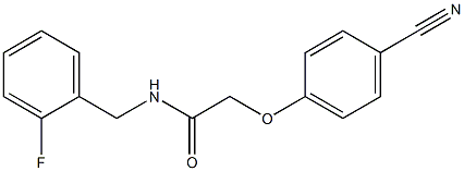 2-(4-cyanophenoxy)-N-(2-fluorobenzyl)acetamide Struktur