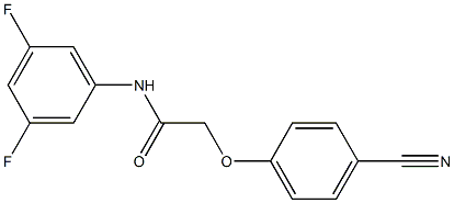 2-(4-cyanophenoxy)-N-(3,5-difluorophenyl)acetamide Struktur