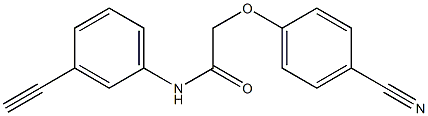 2-(4-cyanophenoxy)-N-(3-ethynylphenyl)acetamide Struktur