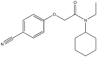 2-(4-cyanophenoxy)-N-cyclohexyl-N-ethylacetamide Struktur