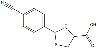 2-(4-cyanophenyl)-1,3-thiazolidine-4-carboxylic acid Struktur