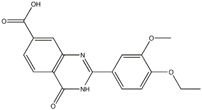 2-(4-ethoxy-3-methoxyphenyl)-4-oxo-3,4-dihydroquinazoline-7-carboxylic acid Struktur