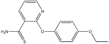 2-(4-ethoxyphenoxy)pyridine-3-carbothioamide Struktur