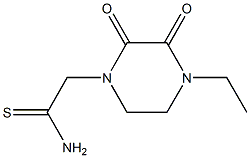 2-(4-ethyl-2,3-dioxopiperazin-1-yl)ethanethioamide Struktur