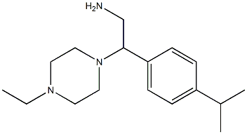 2-(4-ethylpiperazin-1-yl)-2-(4-isopropylphenyl)ethanamine Struktur