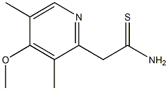 2-(4-methoxy-3,5-dimethylpyridin-2-yl)ethanethioamide Struktur