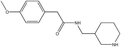 2-(4-methoxyphenyl)-N-(piperidin-3-ylmethyl)acetamide Struktur