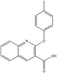 2-(4-methylphenoxy)quinoline-3-carboxylic acid Struktur